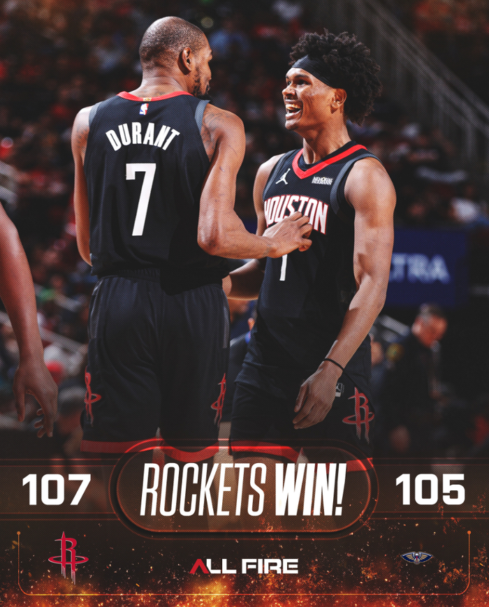 杜兰特绝杀三分逆转鹈鹕 火箭险胜