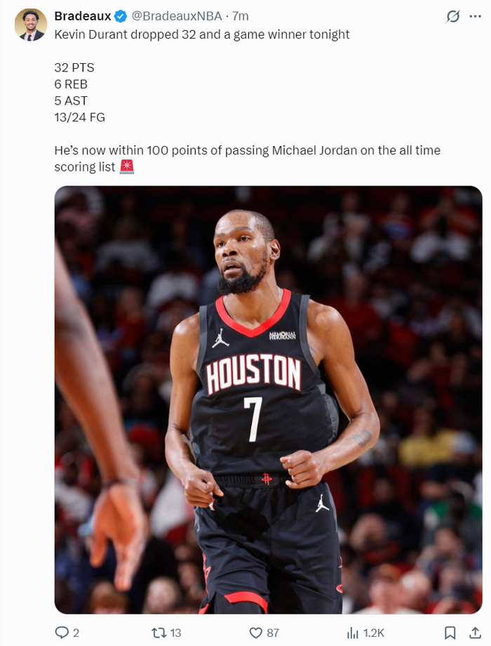 杜兰特绝杀三分逆转鹈鹕 火箭险胜