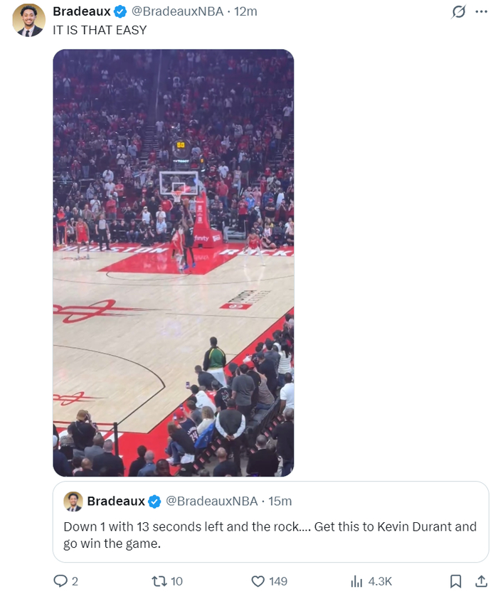 杜兰特绝杀三分逆转鹈鹕 火箭险胜