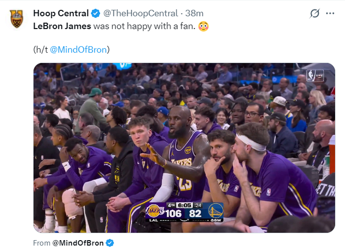 勒布朗单核带队大胜勇士 末节提前打卡创助攻纪